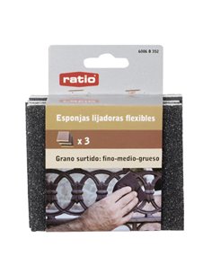 Juego 3 esponjas abrasivas RATIO