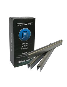 Grapas cable modelo 36 S.I.E.S.A, 2000 unidades Tamaño grapa 10 MM