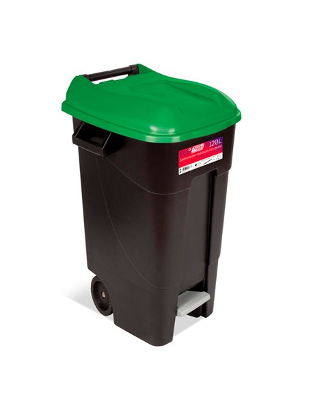 Cubo comunal con pedal TAYG Eco 120 litros. 3 unidades Color Verde