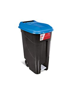 Contenedor con pedal TAYG Eco 80L. 3 unidades Color Tapa azul