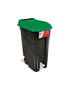 Contenedor con pedal TAYG Eco 80L. 3 unidades Color Tapa verde