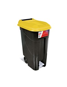 Contenedor con pedal TAYG Eco 80L. 3 unidades Color Tapa amarilla