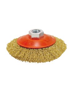 Cepillo abrasivo taza cónico acero ondulado RATIO 100 mm