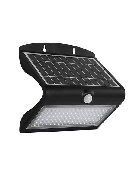 Aplique solar Led Electrobilsa 8 W 850 Lm Color Negro