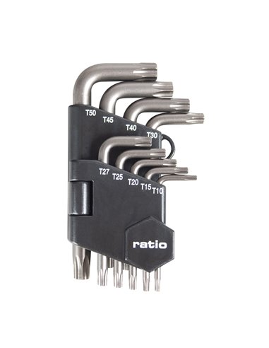 Juego 9 llaves Torx RATIO 6299