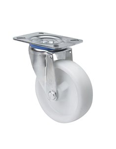 Rueda semi-industrial ALEX serie ZV-UT pletina giratoria sin freno Diámetro 80 MM