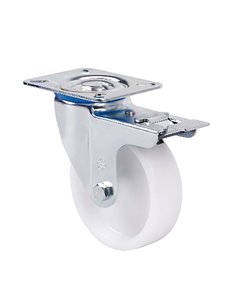 Rueda semi-industrial ALEX serie ZV-UT pletina giratoria Con freno Diámetro 80 MM