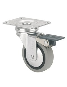 Rueda doméstica ALEX serie B pletina+freno Diámetro 50 MM