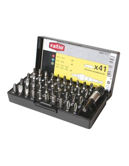 Juego de 41 puntas RATIO atornillado