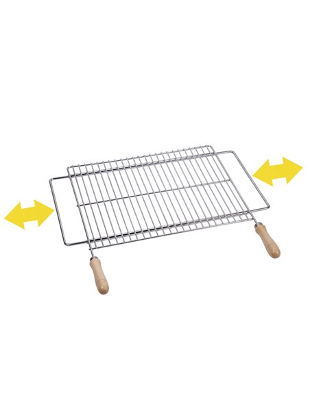 Parrilla extensible acero cincado Dimensiones 70x40 CM