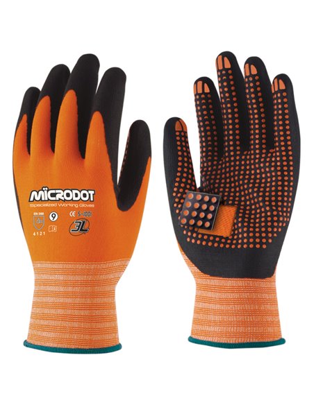 Guantes nilón sin costuras 3L Wx666 Microdot Talla mano 8