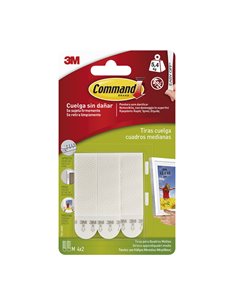 Tiras cuelgacuadros serie Command 3M blancas Tipo Mediana