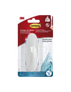 Colgadores adhesivos serie Command 3M blancos Tipo 1 gancho grande