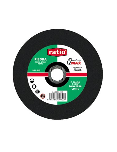 Disco de corte de piedra RATIO Quality carburo 115 mm. 25 unidades