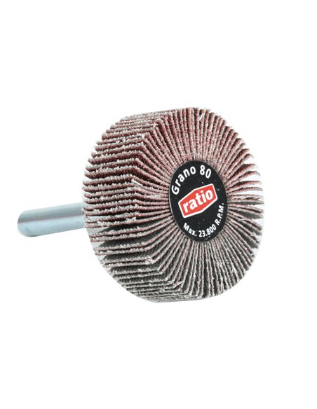 Cepillo de láminas con eje RATIO 60x20 mm Grano A-80