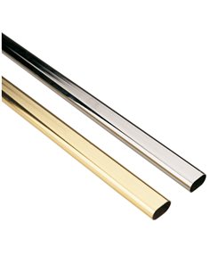 Barra armario ovalada EHL cromada. 20 unidades Longitud 2 M