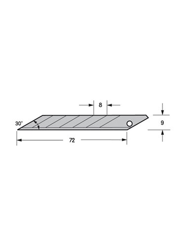 Cuchilla TAJIMA LCB-39, 10 unidades