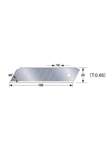 Cuchilla TAJIMA CB-62, 10 unidades