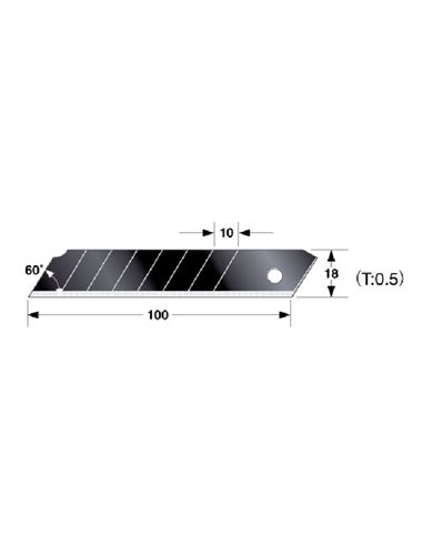 Cuchilla TAJIMA LCB-65, 10 unidades