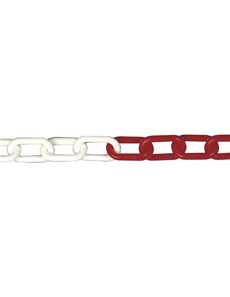 Cadena plástico EHS rojo/blanco Diámetro + longitud 6x39 MM
