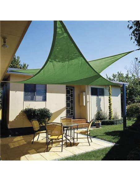 Toldo vela sombreador LISTA triangular 5 m Color Verde