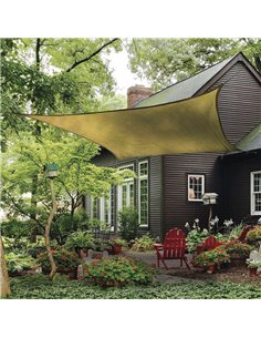 Toldo vela sombreador LISTA cuadrado 3,6 m Color Arena