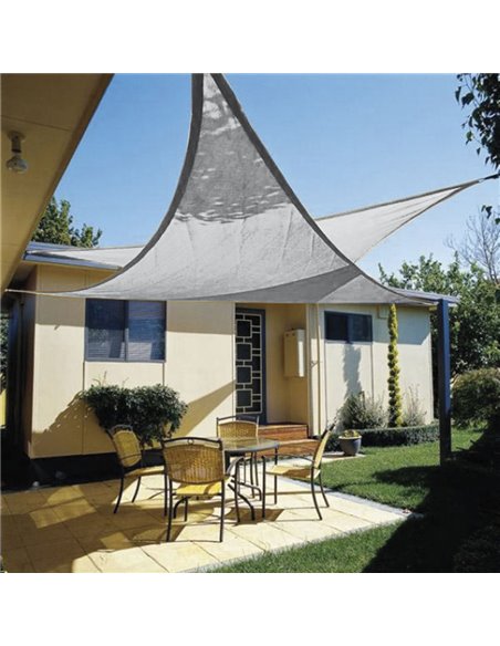 Toldo vela sombreador LISTA triangular 5 m Color Blanco