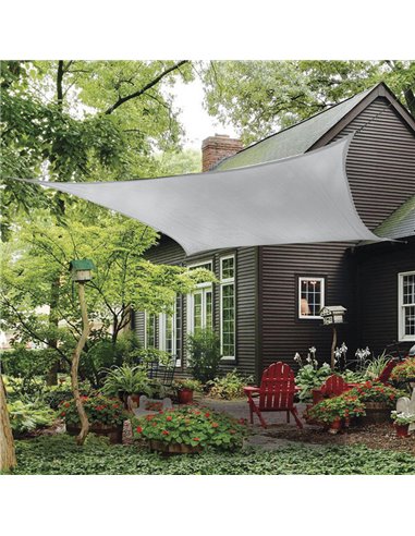 Toldo vela sombreador LISTA Arena cuadrado 5,5 m Color Blanco