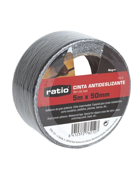 Cinta antideslizante RATIO 50 mm x 5 m negro