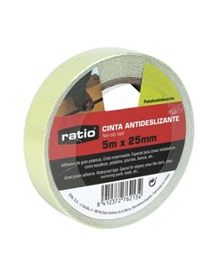Cinta antideslizante RATIO 25 mm x 5 m Color Fotoluminescente