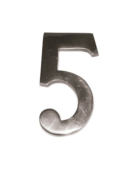 Numeración para edificios EHL niquel mate Nº 5