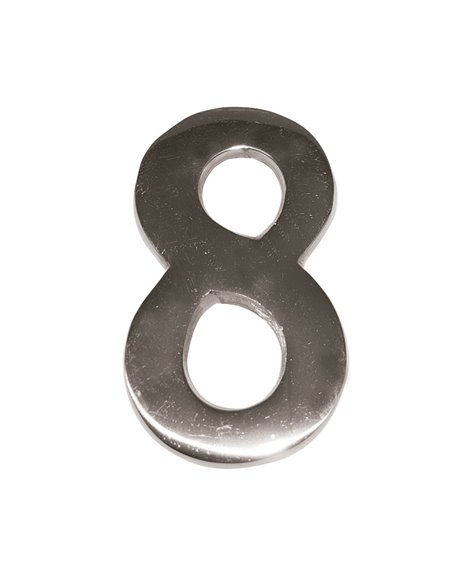 Numeración para edificios EHL niquel mate Nº 8