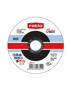 Disco de corte inox/metal RATIO Quality Max. 25 unidades Diámetro disco 115 MM