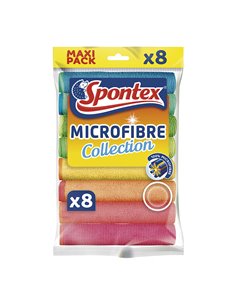 Bayeta microfibra SPONTEX 8 unidades