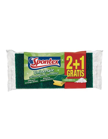 Estropajo salvauñas Universale SPONTEX, Antibac 2+1 unidades