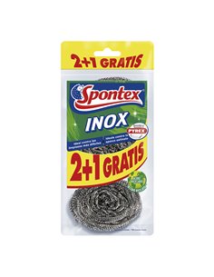 Estropajo metálico SPONTEX, 2+1 unidades