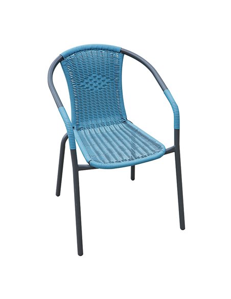 Silla jardín Basic azul