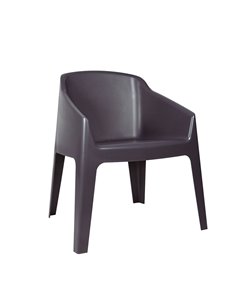 Silla de resina RESOL Baku Gris volcánico