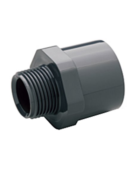 Manguito múltiple PVC presión encolar CREARPLAST hembra-macho rosca macho Diámetro 25x32MMx3/4" IN