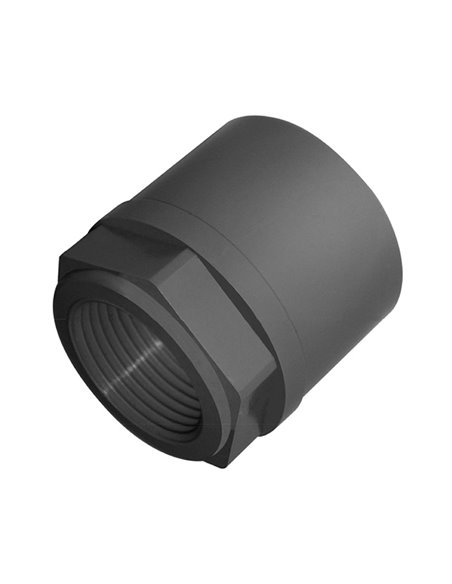 Manguito PVC presión encolar hembra rosca hembra CREARPLAST Diámetro 20MMx1/2 IN