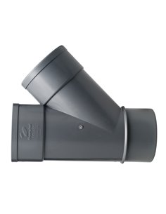 Derivación simple PVC CREARPLAST macho-hembra 45º Diámetro 125 MM
