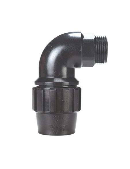 Codo rosca polietileno CREARPLAST macho 90º Diámetro 25MM-3/4 IN