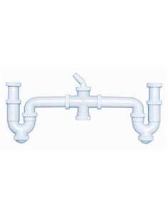 Sifón curvo doble CREARPLAST C-59