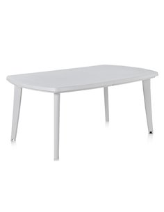 Mesa de resina Atlantic blanca