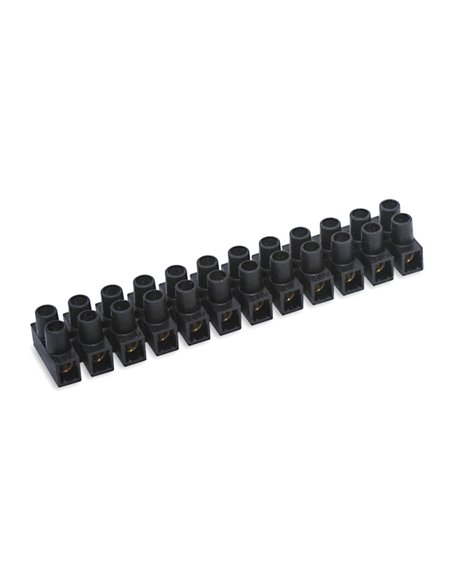 Regleta conexión eléctrica DUOLEC negra. 10 unidades Sección cable 2,5 MM2