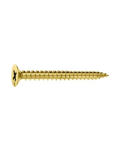 Tornillo Pozidrive bicromatado EHS para aglomerado Dimensiones 2,50x10 MM