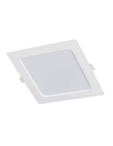 Aplique empotrable cuadrado DUOLEC LED Oporto 12 W 4000K Acabado/s Blanco