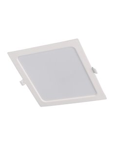 Aplique empotrable cuadrado DUOLEC LED Oporto 18 W 4000K Acabado/s Blanco