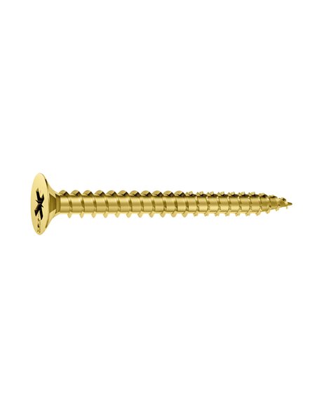 Tornillo Pozidrive bicromatado EHS para aglomerado Dimensiones 5X20 MM