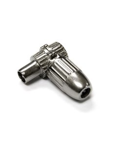 Conector AXIL antena TV acodado blindado Conexión Macho